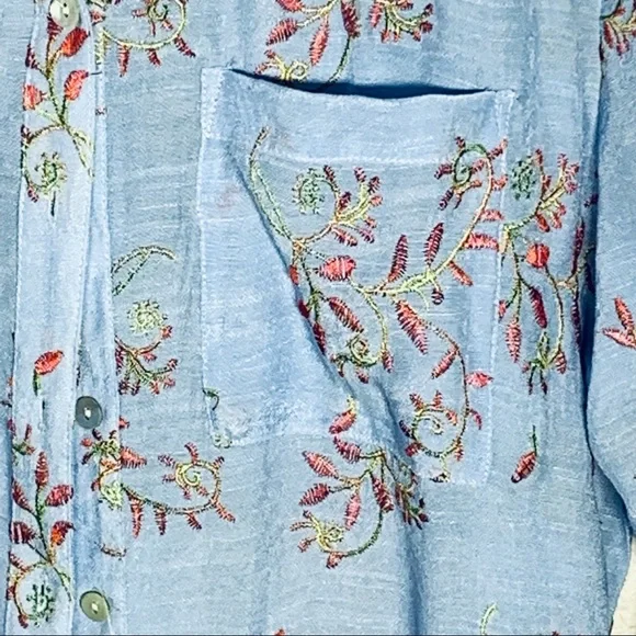 Anthropologie Fig and Flower button down top - Picture 6 of 9